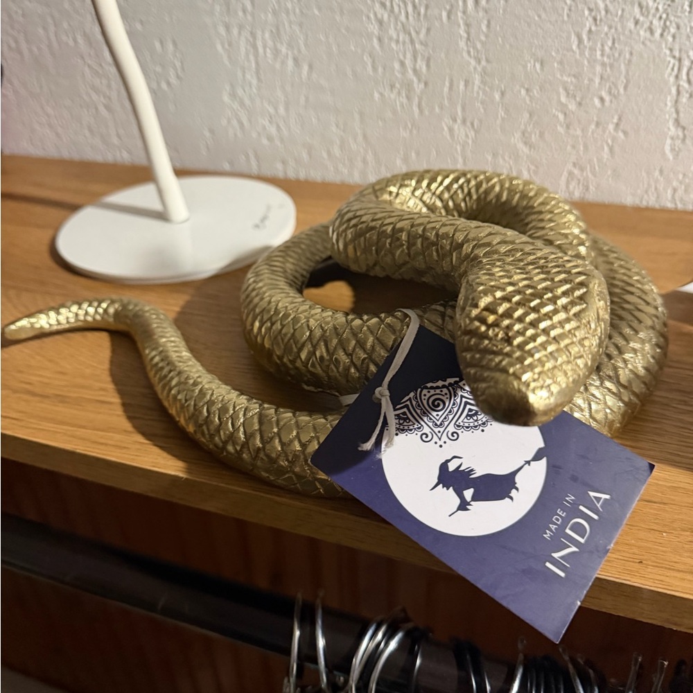 Gold Snake Figurine - Home Accents Decor
